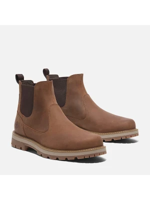 Timberland Skórzane sztyblety "Britton Road Mid" w kolorze jasnobrązowym rozmiar: 43