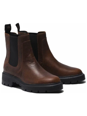 Timberland Skórzane sztyblety "Cortina Valley" w kolorze brązowym rozmiar: 38