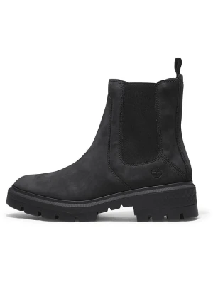 Timberland Skórzane sztyblety "Cortina Valley" w kolorze czarnym rozmiar: 41