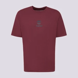 Timberland T-Shirt New Small Logo Print Ss Tee Burgundy