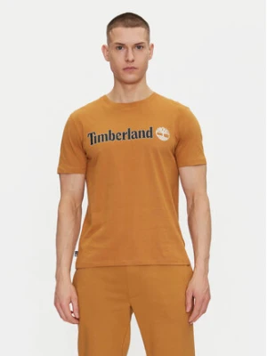 Timberland T-Shirt TB0A5UPQ Beżowy Regular Fit