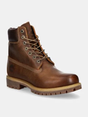 Timberland trapery skórzane 6In Premium męskie kolor brązowy TB1270942141