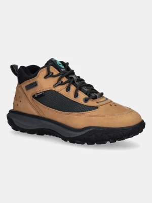 Timberland trapery skórzane Timbercush Motion 7 Mid męskie kolor brązowy TB0A2NDCEM51