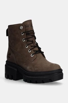 Timberland workery nubukowe Everleigh kolor brązowy na słupku TB0A2EGSEM51