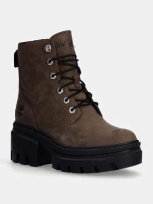 Timberland workery nubukowe Everleigh kolor brązowy na słupku TB0A2EGSEM51