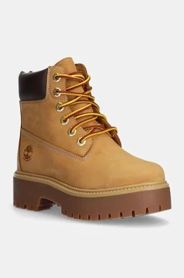 Timberland workery nubukowe Stone Street kolor brązowy na platformie lekko ocieplone TB1A5RJD2311