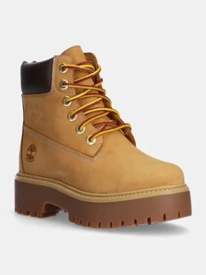 Timberland workery nubukowe Stone Street kolor brązowy na platformie lekko ocieplone TB1A5RJD2311