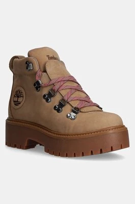 Timberland workery nubukowe Stone Street kolor brązowy na platformie TB0A27VJEN31