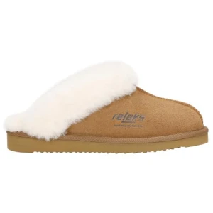 Kapcie relaks jasnobrązowe z wełna merino r 34001-64