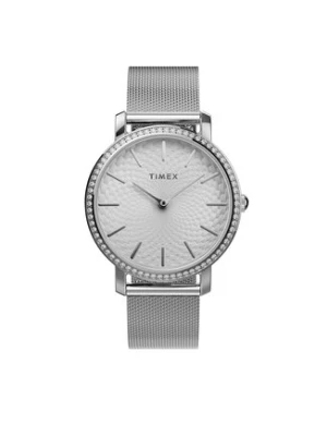 Timex Zegarek City TW2V52400 Srebrny