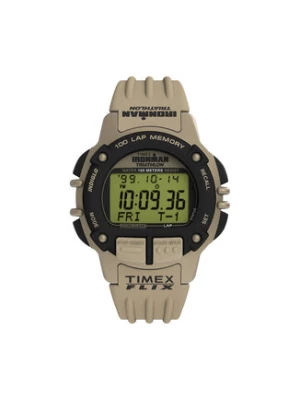 Timex Zegarek Ironman Flix 100 Lap TW5M63100 Beżowy