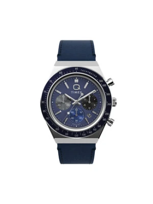 Timex Zegarek Q Diver Inspired Chronograph TW2Y36100 Granatowy
