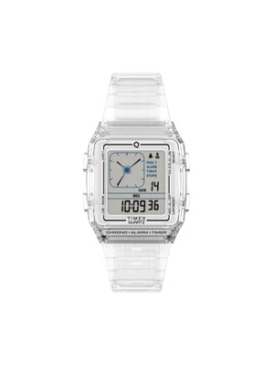 Timex Zegarek Q LCA TW2W45200 Przezroczysty