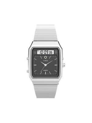 Timex Zegarek Q Timex® 1982 Ana-Digi Reissue Chronograph TW2Y05900 Srebrny