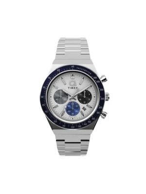 Timex Zegarek Q Timex® Chronograph TW2Y36200 Srebrny