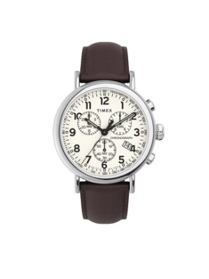 Timex Zegarek Standard Chronograph TW2V27600 Brązowy