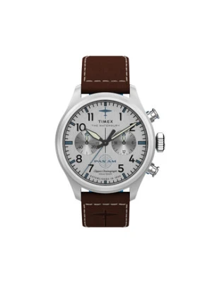 Timex Zegarek Timex x Pan Am® Waterbury Ace Chronograph TW2Y38700 Brązowy