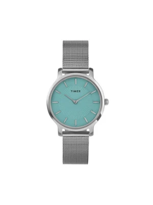 Timex Zegarek Transcend TW2Y10100 Srebrny