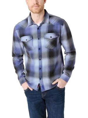 Timezone Koszula w kolorze niebiesko-czarnym rozmiar: 3XL