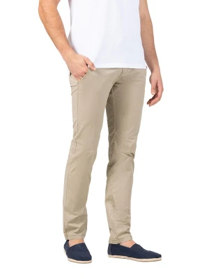 Timezone Spodnie chino "Janno" - Slim fit - w kolorze beżowym rozmiar: W32 / L32