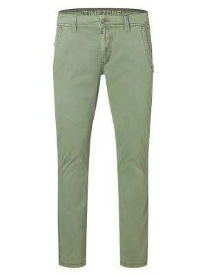 Timezone Spodnie chino "Lui" - Regular fit - w kolorze oliwkowym rozmiar: W32/L34