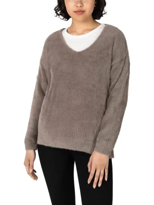 Timezone Sweter w kolorze szarobrązowym rozmiar: XS