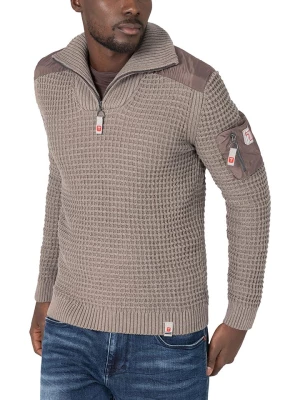 Timezone Sweter w kolorze szarobrązowym rozmiar: XL
