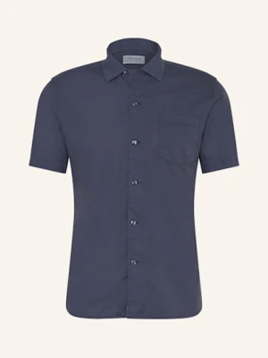 Tintoria Mattei Koszula Z Krótkim Rękawem Regular Fit blau