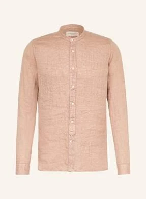 Tintoria Mattei Koszula Z Lnu Slim Fit Ze Stójką rosa