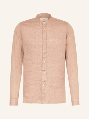 Tintoria Mattei Koszula Z Lnu Slim Fit Ze Stójką rosa