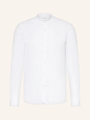 Tintoria Mattei Koszula Z Lnu Slim Fit Ze Stójką weiss