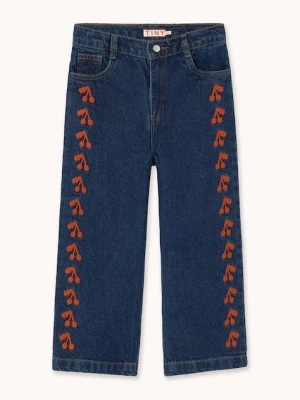Tinycottons jeansy dziecięce CHERRIES EMBROIDERED JEANS
