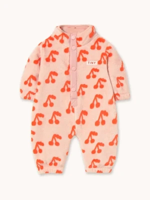 Tinycottons kombinezon niemowlęcy CHERRIES POLAR ONE-PIECE
