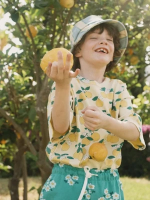 Tinycottons t-shirt dziecięcy ORANGES RIB TEE