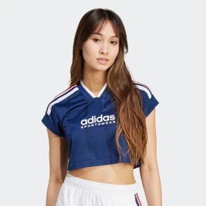 Tiro Cut 3-Streifen Crop Top, markiadidas Originals, Jerseys, w kolorze niebieski, rozmiar: