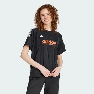 Tiro Cut 3-Stripes Jacquard Boyfriend T-Shirt Adidas