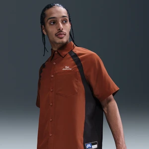 Tkana koszula do kręgli z krótkim rękawem Dri-FIT Nike SB - Brązowy