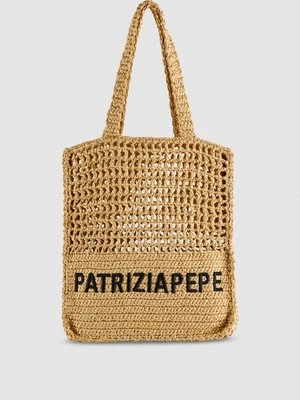Tkana pionowa torba shopperka PATRIZIA PEPE