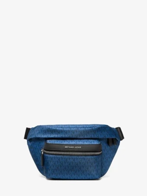 Tkana torba z paskiem z nadrukiem z charakterystycznym logo Michael Kors