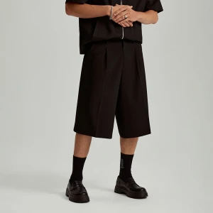 Tkaninowe szorty baggy fit czarne House