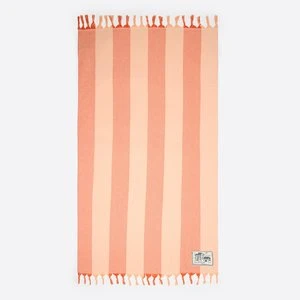 Toalha riscas Cala Bimba laranja BIMBA Y LOLA TANGERINE