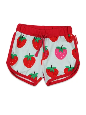 Toby Tiger Szorty "Strawberry" w kolorze biało-czerwonym rozmiar: 110