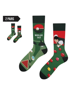 TODO SOCKS Skarpetki (2 pary) w kolorze zielono-czerwonym rozmiar: 39-42