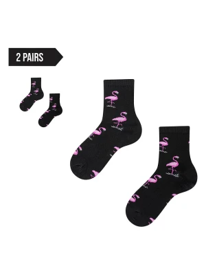 TODO SOCKS Skarpety (2 pary) w kolorze czarno-różowym rozmiar: 31-34