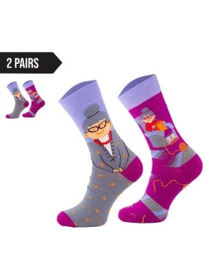 TODO SOCKS Skarpety (2 pary) ze wzorem rozmiar: 35-38 zielony