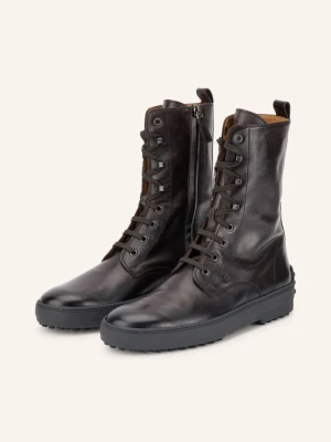 Tod's Botki Sznurowane braun CIEMNOBRĄZOWY