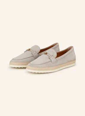 Tod's Loafersy Gomma Rafia grau