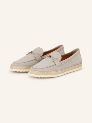 Tod's Loafersy Gomma Rafia grau
