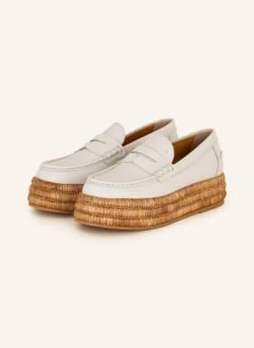 Tod's Loafersy Na Platformie weiss