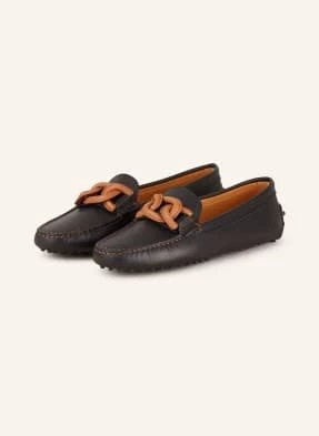 Tod's Mokasyny Gommini Catena schwarz